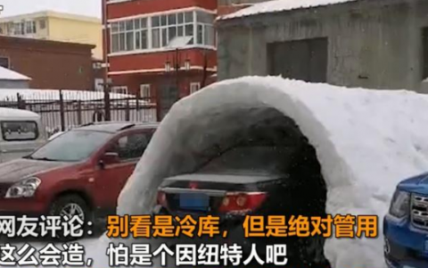 東北一男子連夜在雪地自建車庫(kù)  兩天不到結(jié)局令人捧腹大笑 