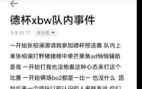 德瑪西亞杯xbw假賽事件最新后續(xù)怎么處理？德瑪西亞杯xbw吵架事件起因經(jīng)過介紹始末介紹