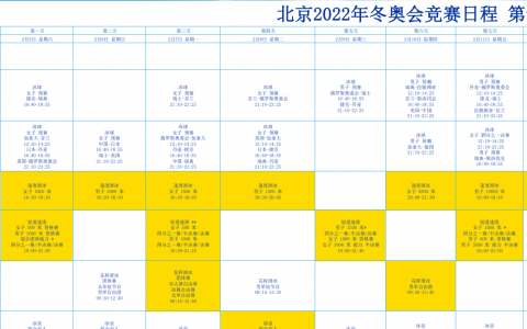 北京奧運會火炬手名單都有誰2022？2022冬奧會賽程安排時間表最新表一覽