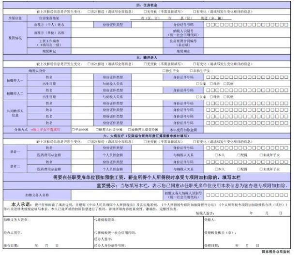 個人所得稅專項扣除表怎么填寫